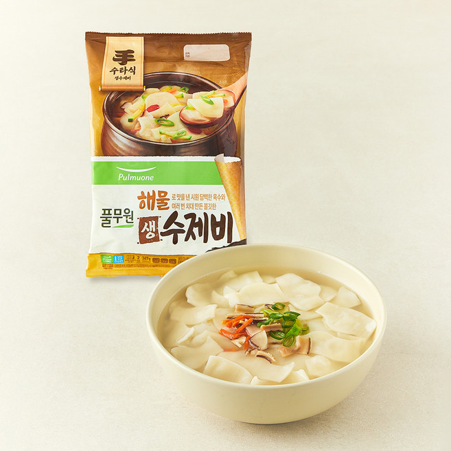 풀무원 해물 생 수제비 2인분, 367g, 1개