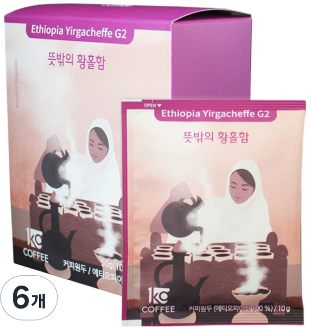 일킬로커피 뜻밖의 황홀함 드립백 커피, 10g, 5개입, 6개