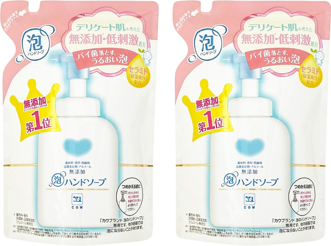 COW STYLE 牛乳石鹼 無添加洗手乳 補充包, 320ml, 2包