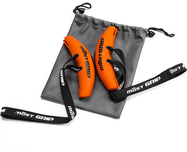 에코벨 2세대형 헬스 모스트그립 + 파우치 세트, 오렌지, 1개