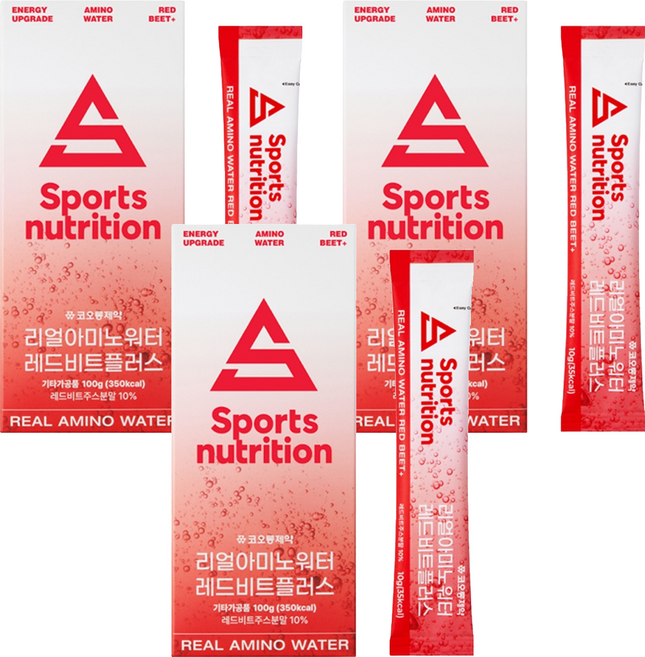 KOLON PHARMA Real Amino Water 紅甜菜Plus 10p, 3個