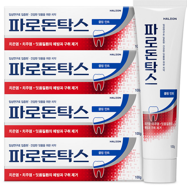 파로돈탁스 파라돈탁스 쿨링 민트, 100g, 4개