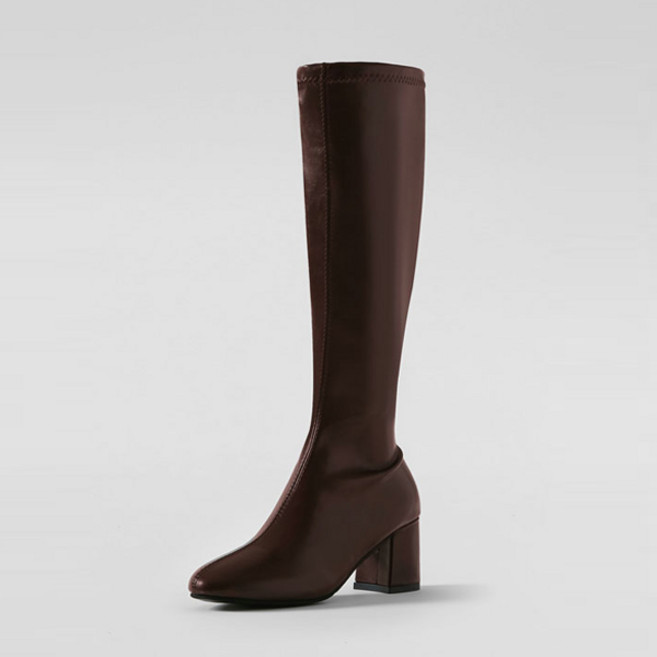 착한구두 레이크 베이직 레더 롱부츠