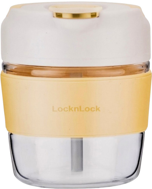 LocknLock 樂扣樂扣 咕嚕玻璃杯, 黃色, 350ml, 1個