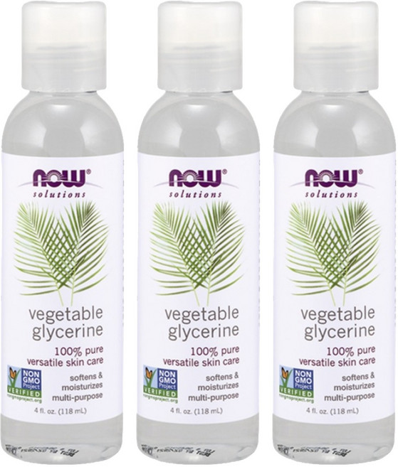 NOW Foods 純草本甘油保濕油, 118ml, 3瓶