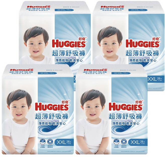 HUGGIES 好奇 超薄舒吸褲 褲型尿布 褲型紙尿褲 15kg以上 39578, 2XL, 104片