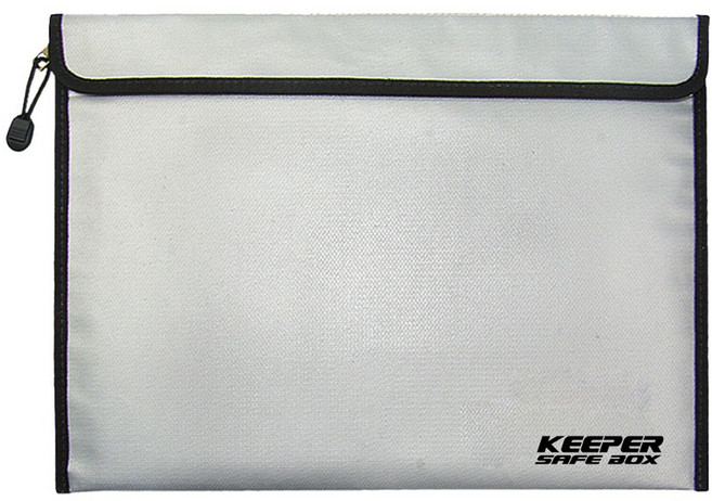 KEEPER SAFE BOX 守護者保險箱 防火防潑水的文件收納袋 A4 FIB38, 白色