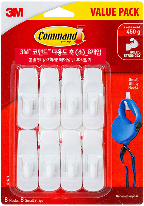 코맨드 다용도훅 소형 8p, 1세트