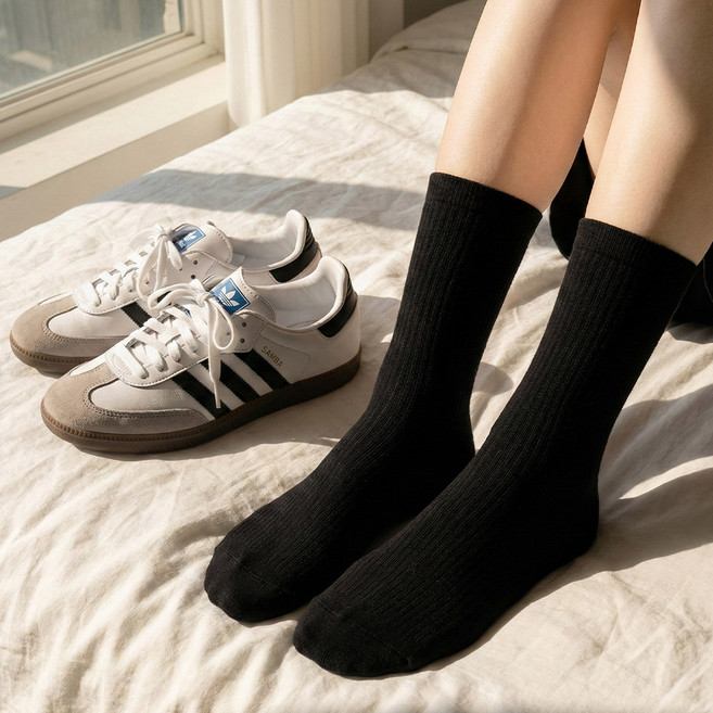 코지라벨 여성용 멋스러운 장목 골지양말 2켤레 세트