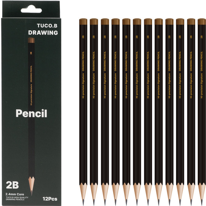 투코비 드로잉 연필 12P, 2B, 1개