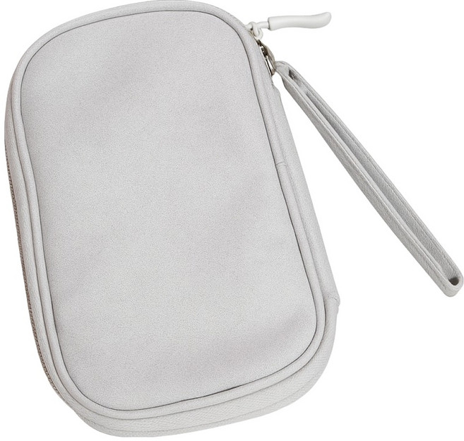 우현더넥스트 디지털 기기 케이블 멀티 수납 케이스, 그레이, 1개