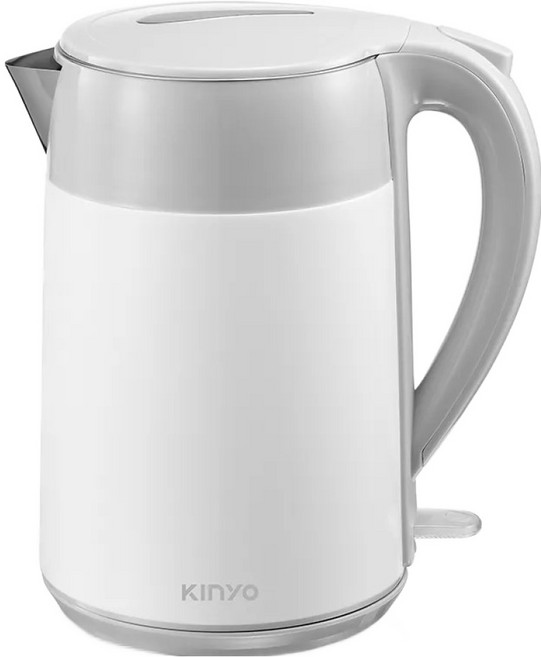 Kinyo 2L 雙層亮面快煮壺 附電源線底座 230 x 160 x 270mm 873g, KIHP-1168