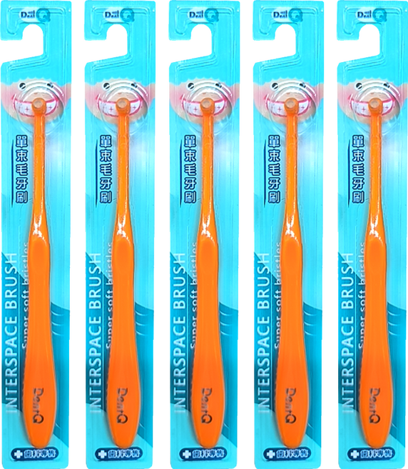 DentQ 單束毛牙刷 顏色隨機, 1入, 5支