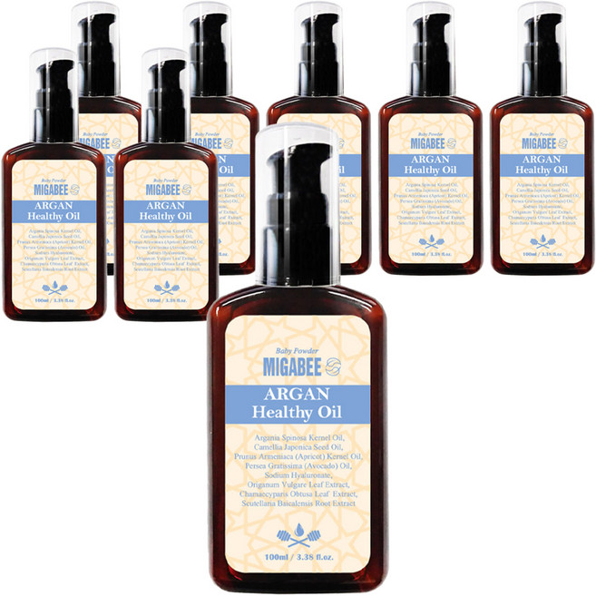 미가비 아르간 헤어오일 베이비파우더, 100ml, 8개