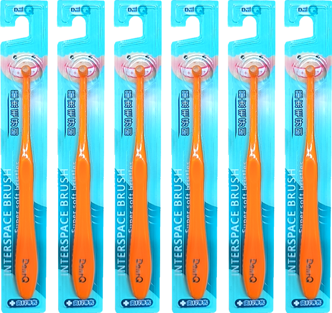 DentQ 單束毛牙刷 顏色隨機, 1入, 6支