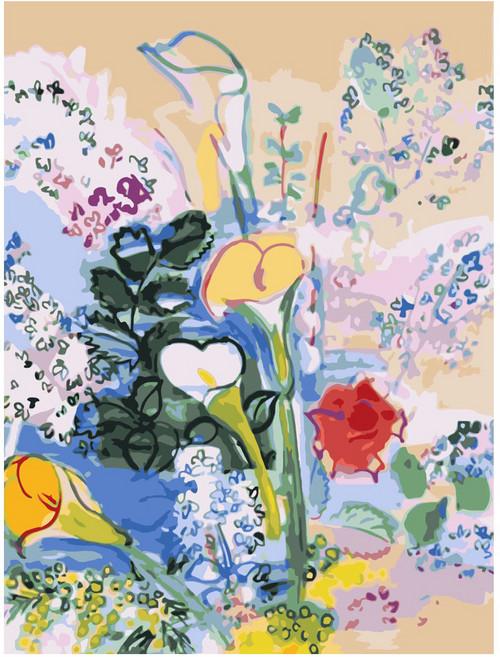 모모픽스페인팅 DIY명화그리기 40 x 50 cm, I23 라울뒤피 릴리앤로즈, 1개