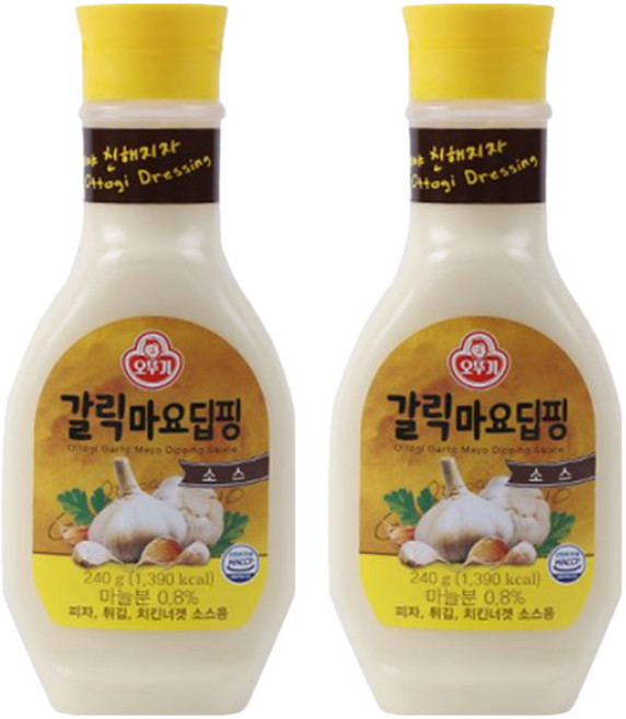 오뚜기 갈릭마요 딥핑소스, 2개, 240g