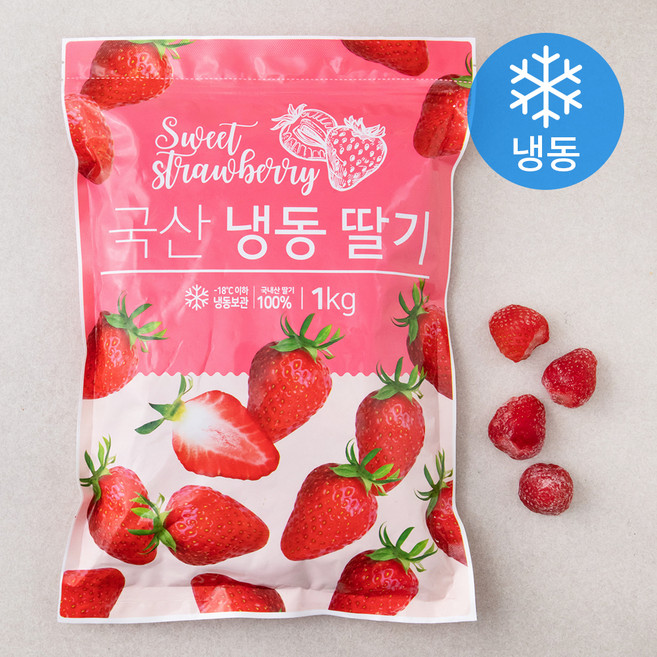 감미인영농조합법인 국내산 딸기 (냉동), 1kg, 1개