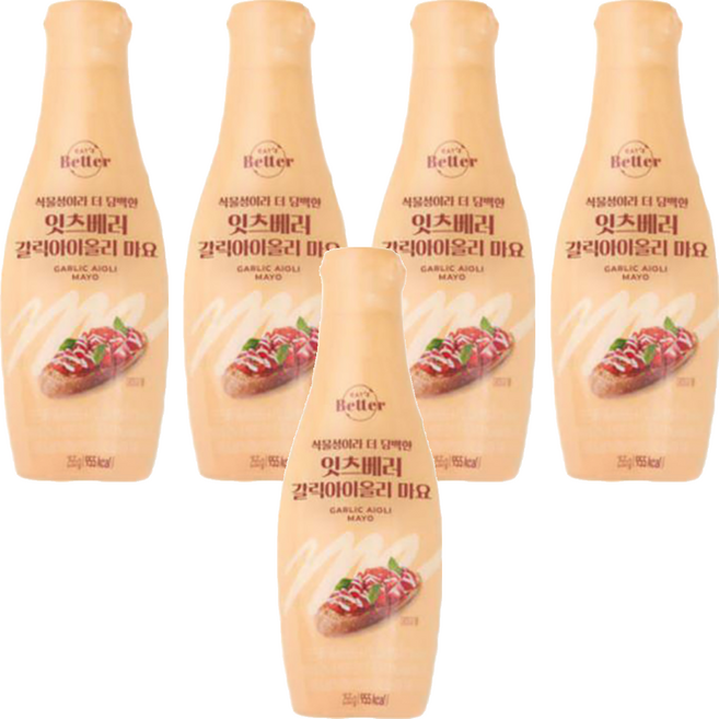 잇츠베러 갈릭아이올리마요, 255g, 5개