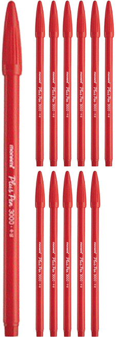 모나미 프러스펜 3000 DZ 0.4mm, 적색, 12개