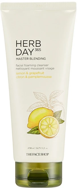 더페이스샵 허브데이 365 마스터 블렌딩 클렌징 폼 레몬 & 자몽, 170ml, 1개 - 쿠팡