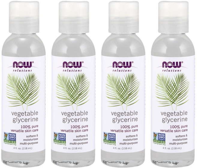 NOW Foods 純草本甘油保濕油, 118ml, 4瓶