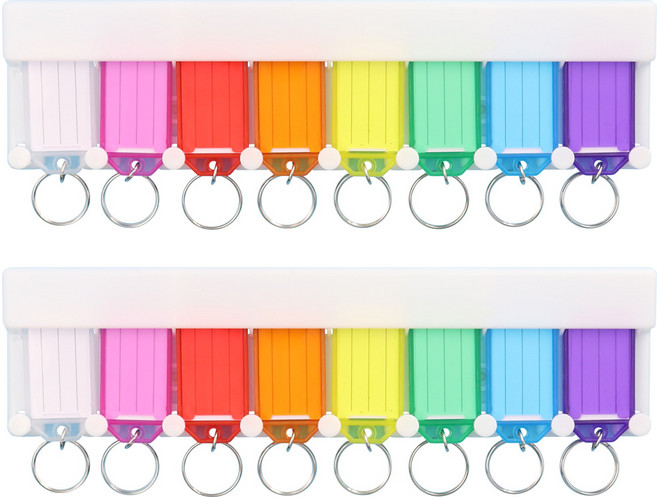 하늬통상 네임택 열쇠고리 8p, 혼합색상, 2세트