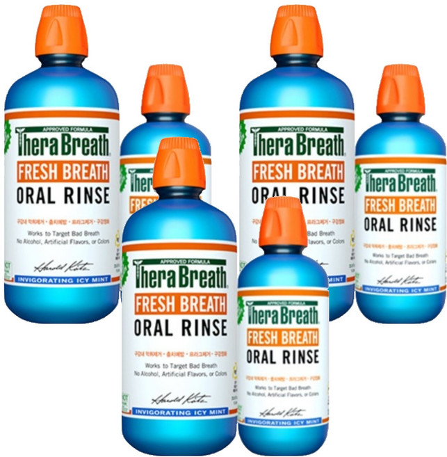 테라브레스 프레시브레스 오랄린스 인비고레이팅 아이시민트 구강청결제 1L + 473ml, 1.473L, 3세트