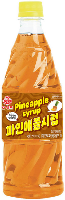 오쉐프 파인애플시럽, 1kg, 1개