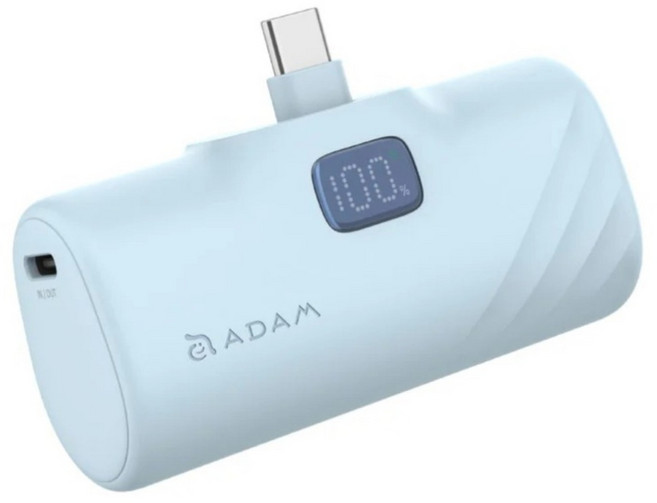 ADAM elements 亞果元素 LED 顯示口袋型行動電源 USB-C, GRAVITY F5C, 藍色