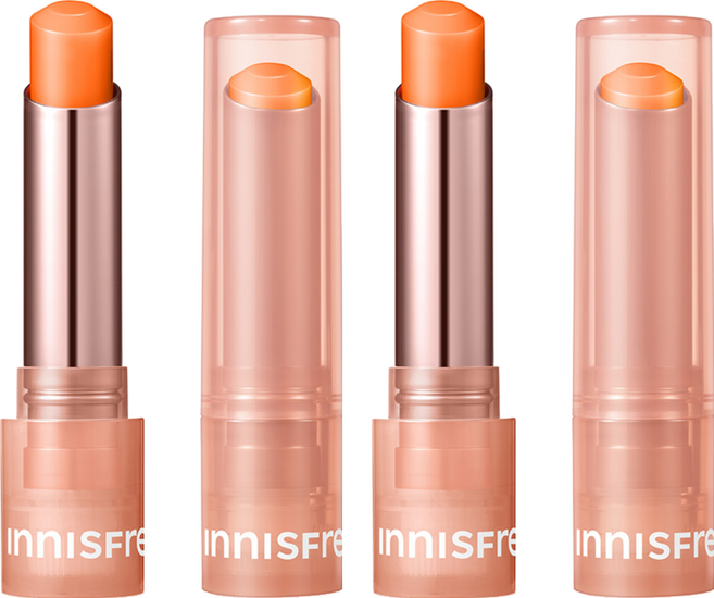 INNISFREE 台灣公司貨 晨露粉嫩潤唇膏, 02 Melon Coral, 3.2g, 2件