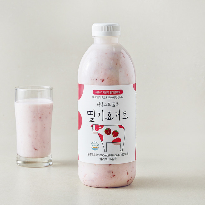 어니스트밀크 딸기 요거트, 1L, 1개입, 1개