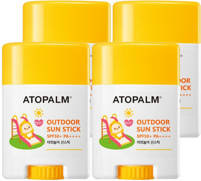 아토팜 유아용 야외놀이 선스틱 SPF50+ PA++++, 21g, 4개