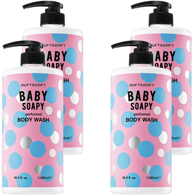 더프트앤도프트 퍼퓸드 바디워시 베이비소피, 1.02L, 4개