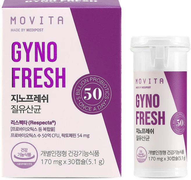 지노프레쉬 질유산균 50억, 30정, 1개 - 쿠팡