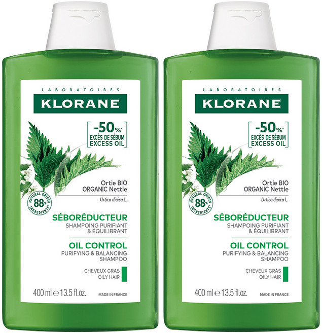 클로란 네틀 노세범 샴푸 허브향, 400ml, 2개