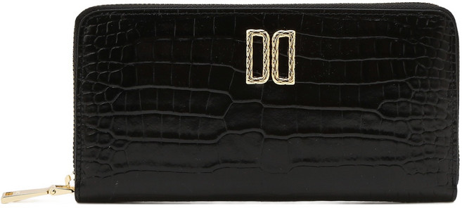 닥스 여성용 벨포드 DD로고 소가죽 지퍼 장지갑 DCWA6E298BK