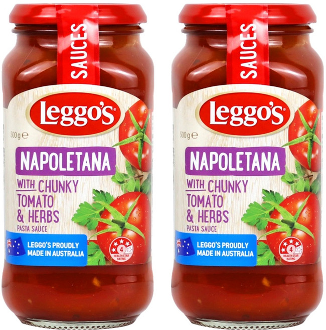 레고스 나폴리타나 청키 파스타소스, 500g, 2개