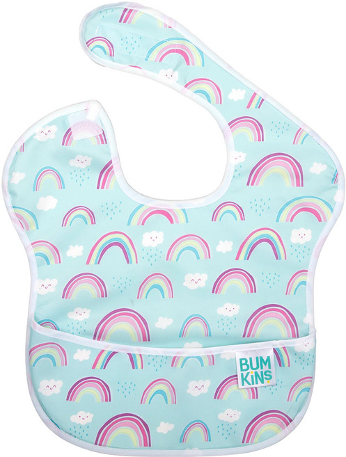 BUMKiNs SUPER BIb 防水圍兜 25 x 33cm 6~24個月, 彩虹款, 1個, 1個