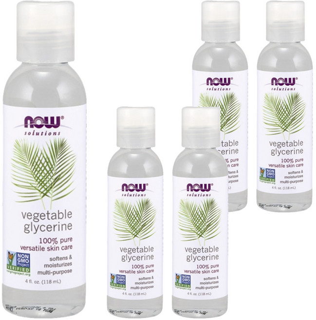 NOW Foods 純草本甘油保濕油, 118ml, 5瓶