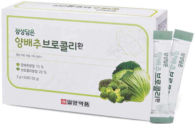 일양약품 자연담은 양배추 브로콜리환, 150g, 1개