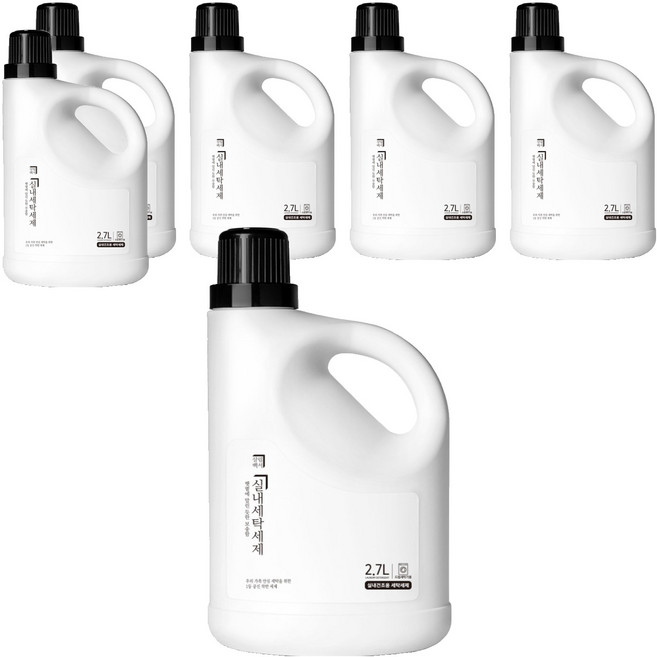 살림백서 실내건조용 세탁세제 드럼용 본품, 2.7L, 6개