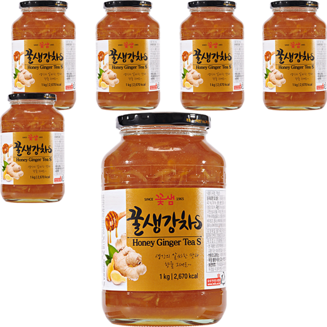 꽃샘 꿀생강차 S, 1kg, 1개입, 6개
