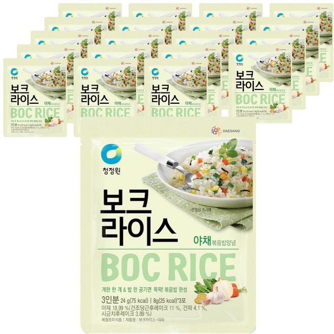 청정원 보크라이스 야채, 24g, 20개