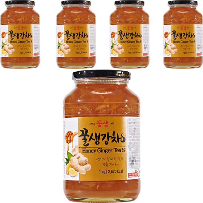 꽃샘 꿀생강차 S, 1kg, 1개입, 5개