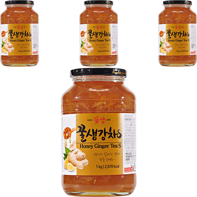꽃샘 꿀생강차 S, 1kg, 1개입, 4개