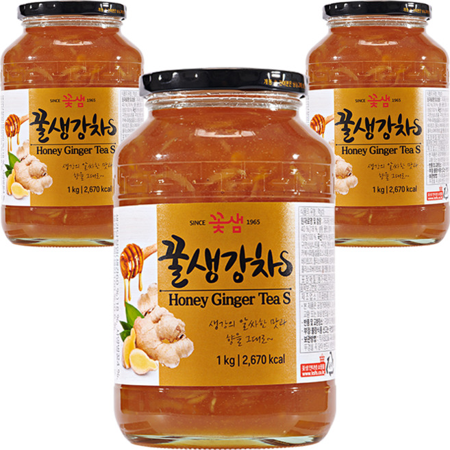 꽃샘 꿀생강차 S, 1kg, 1개입, 3개