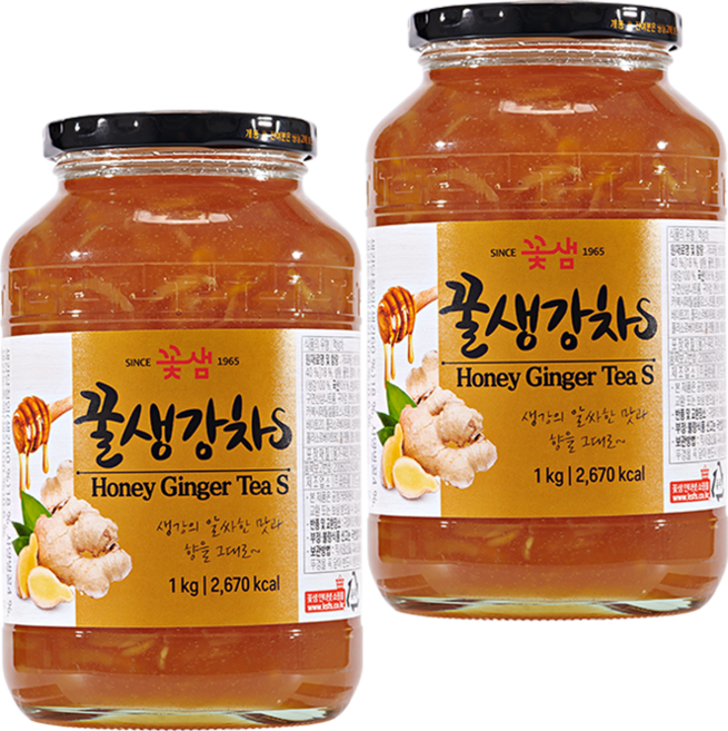 꽃샘 꿀생강차 S, 1kg, 1개입, 2개
