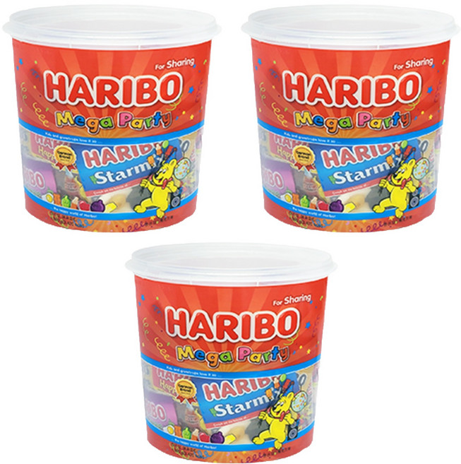 하리보 메가파티 젤리 56개입, 1kg, 3개