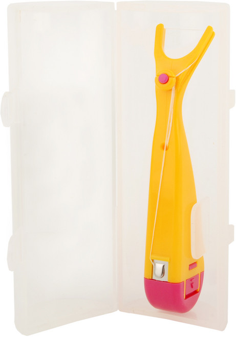 위덴 어린이용 전문치실 + 케이스, 옐로우, 1세트